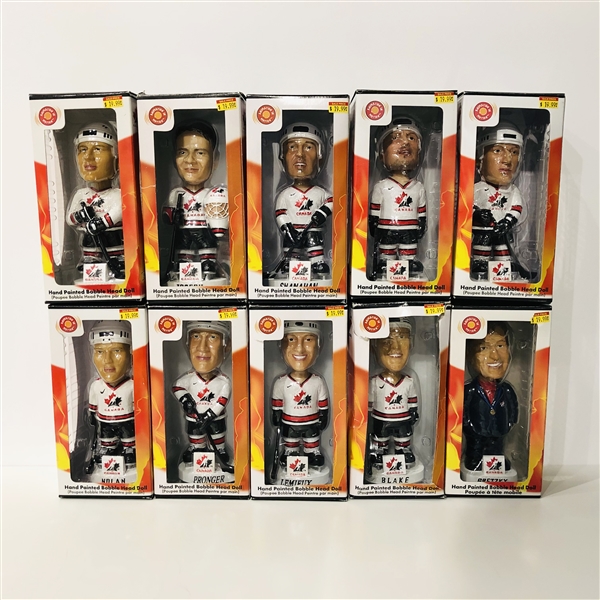 Lot of 10 2002 Olympic Team Canada Bobble Heads 