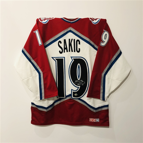 Joe Sakic Colorado Avalanche Autographed CCM Teamwear Hockey Jersey