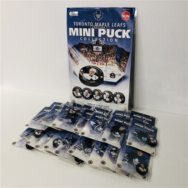 2003-04 Toronto Maple Leafs Officially Licensed NHL Mini Puck Collection Set