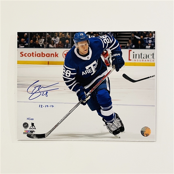 Connor Brown Toronto Arena Autographed Leafs Next Century Game 11x14 Photograph #26/100