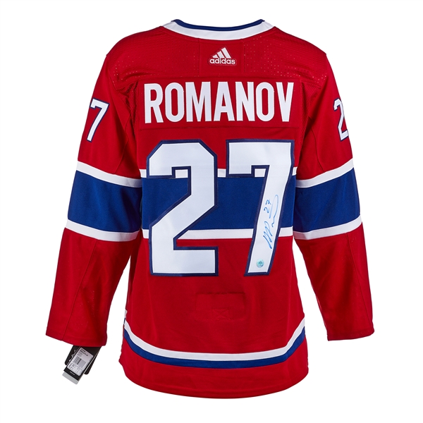 Alexander Romanov Montreal Canadiens Autographed Adidas Jersey