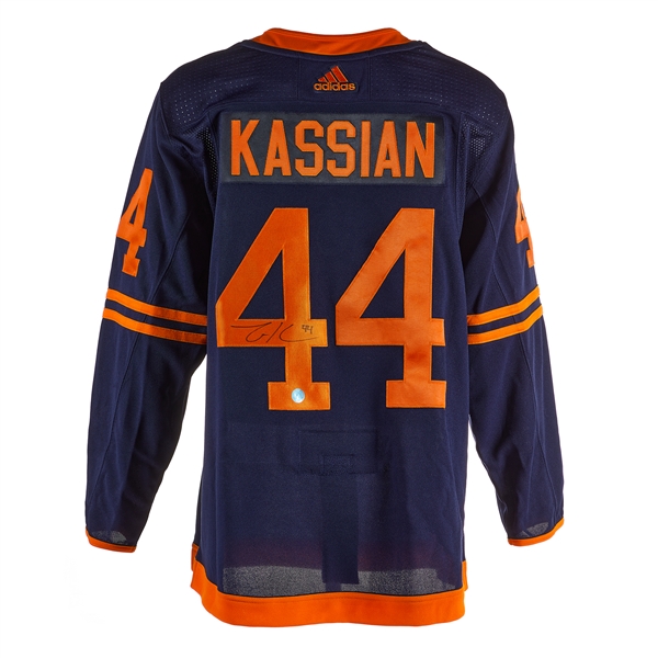 Zack Kassian Edmonton Oilers Autographed Navy Alt Adidas Jersey