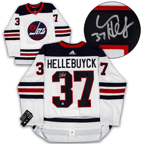 Connor Hellebuyck Winnipeg Jets Signed Heritage Adidas Jersey