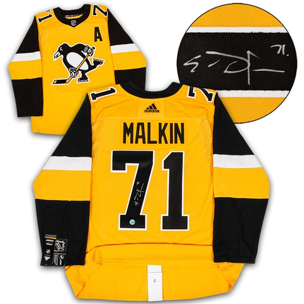 Evgeni Malkin Pittsburgh Penguins Signed Yellow Alt Adidas Jersey
