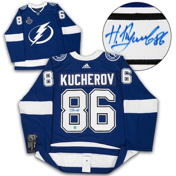 Nikita Kucherov Tampa Bay Lightning Signed 2020 Stanley Cup Adidas Jersey