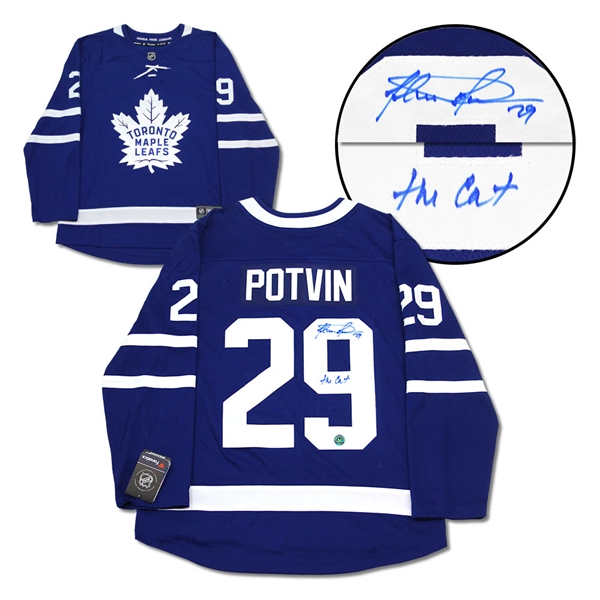 Felix The Cat Potvin Toronto Maple Leafs Autographed Fanatics Jersey