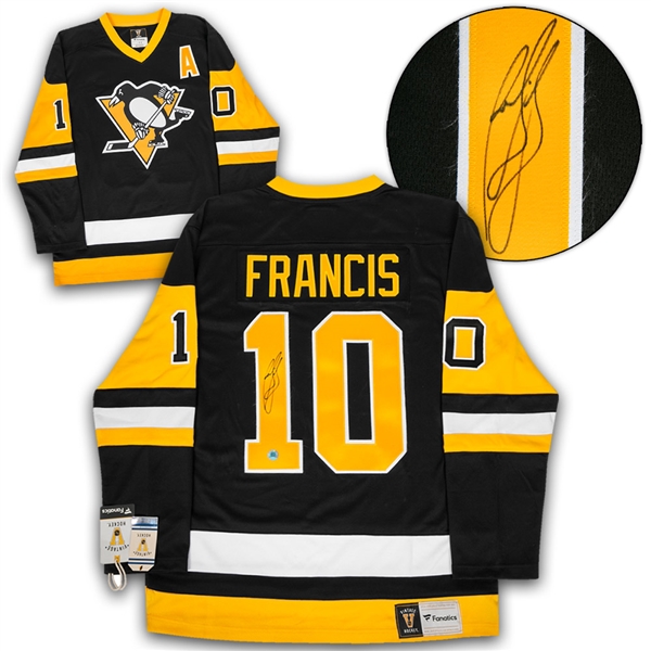 Ron Francis Pittsburgh Penguins Signed Vintage Fanatics Jersey