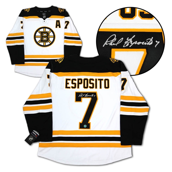 Phil Esposito Boston Bruins Signed White Fanatics Jersey