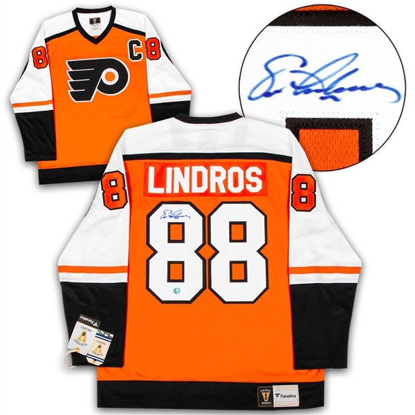 Eric Lindros Philadelphia Flyers Signed Vintage Fanatics Jersey