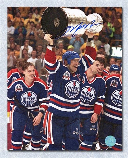 Mark Messier Edmonton Oilers Autographed 1990 Stanley Cup 8x10 Photo