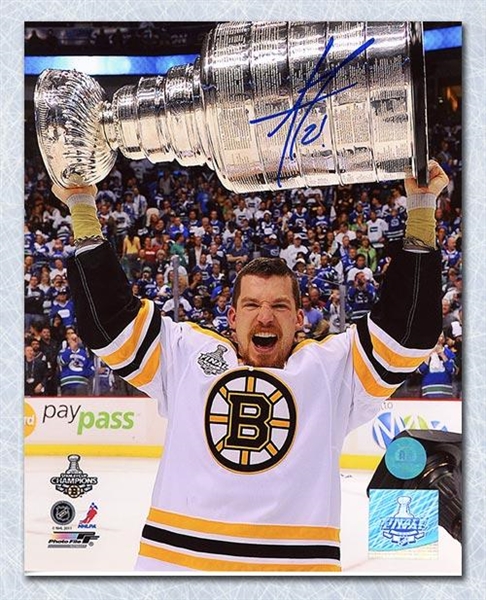 Andrew Ference Boston Bruins Signed Stanley Cup 8x10 Photo