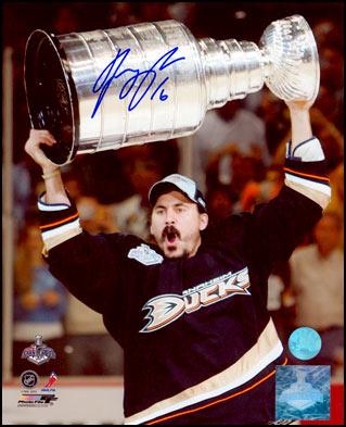 George Parros Anaheim Ducks Autographed 2007 Stanley Cup 8x10 Photo