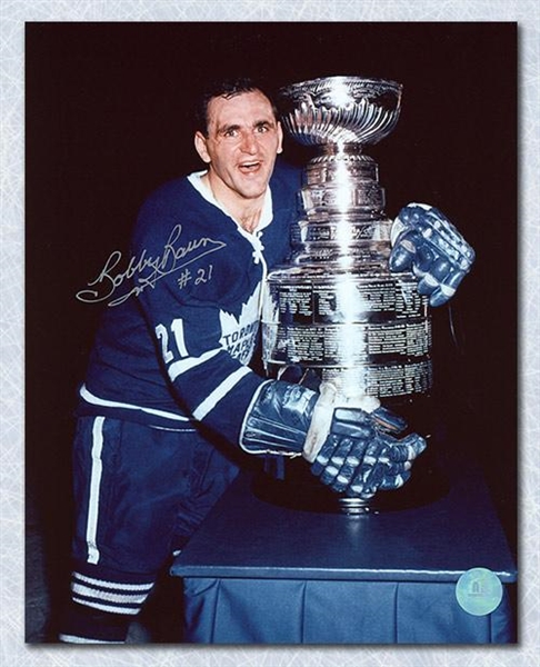 Bobby Baun Toronto Maple Leafs Autographed Stanley Cup 8x10 Photo