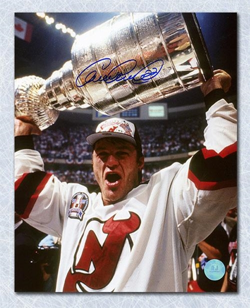 Claude Lemieux New Jersey Devils Autographed Stanley Cup 8x10 Photo