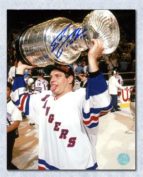 Esa Tikkanen New York Rangers Autographed 1994 Stanley Cup 8x10 Photo