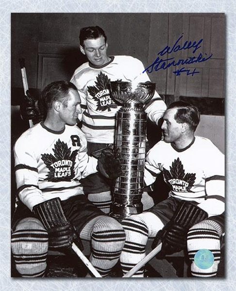 Wally Stanowskii Toronto Maple Leafs Autographed Stanley Cup 8x10 Photo