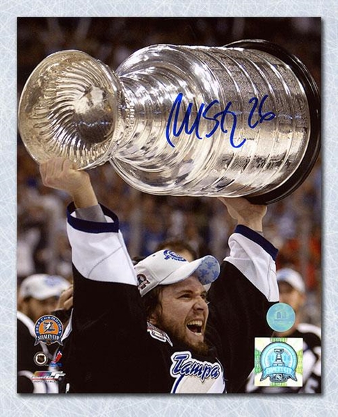 Martin St. Louis Tampa Bay Lightning Autographed 2004 Stanley Cup 8x10 Photo