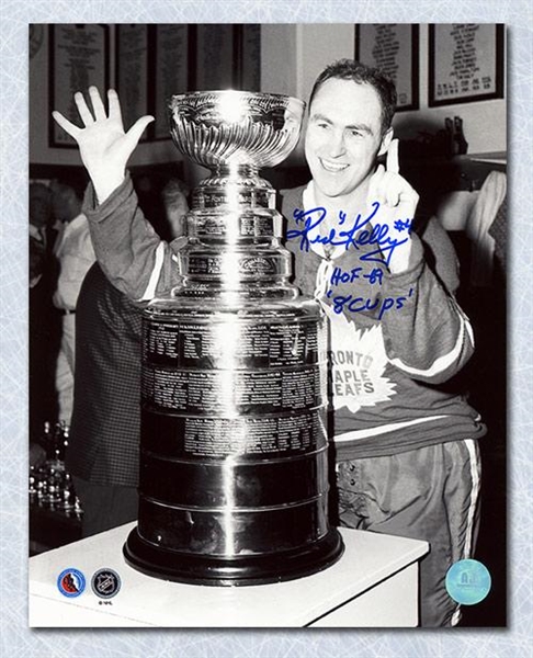 Red Kelly Toronto Maple Leafs Autographed Stanley Cup 8x10 Photo