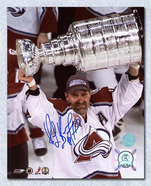 Ray Bourque Colorado Avalanche Autographed 2001 Stanley Cup 8x10 Photo