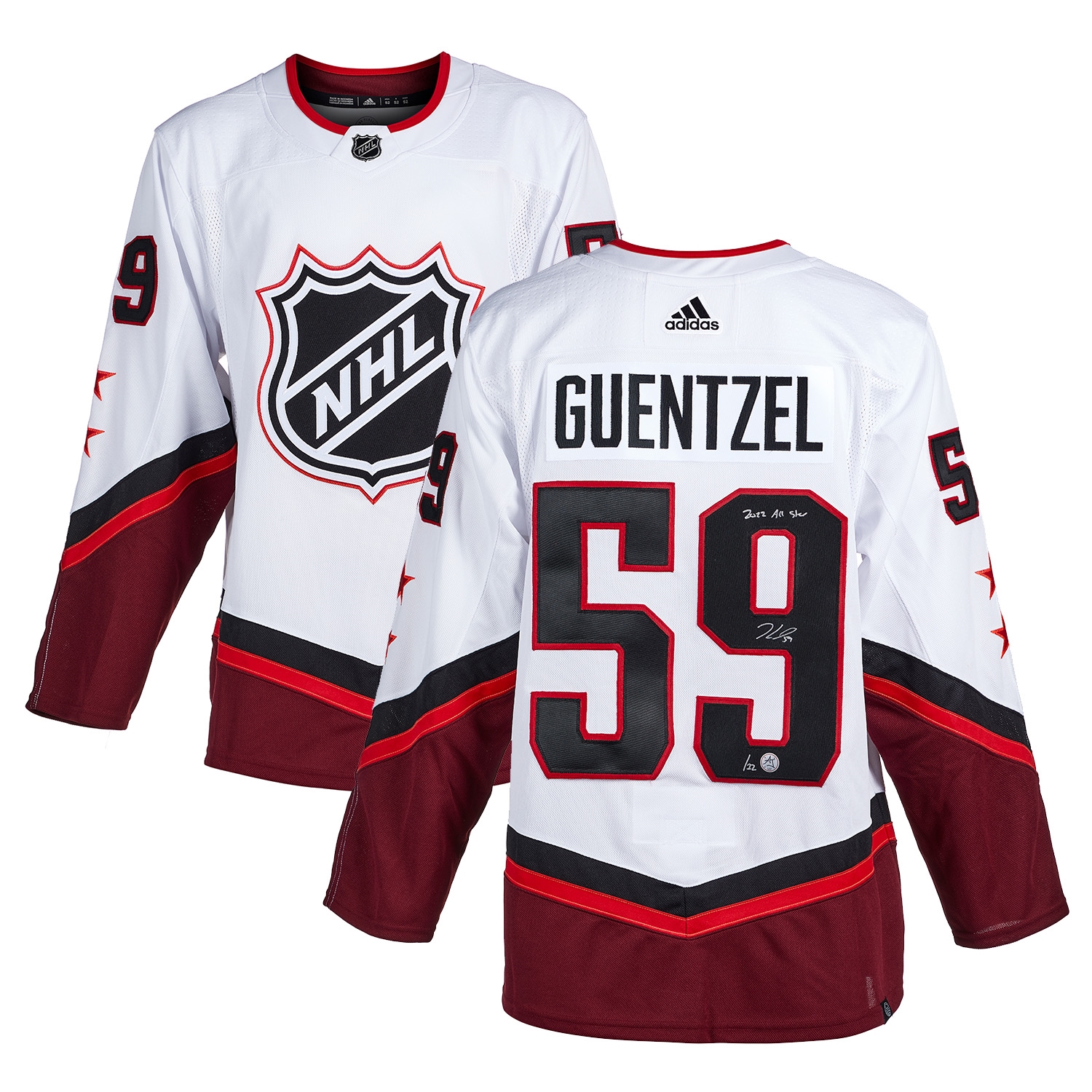 Jake Guentzel Signed 2022 NHL All-Star White adidas Jersey