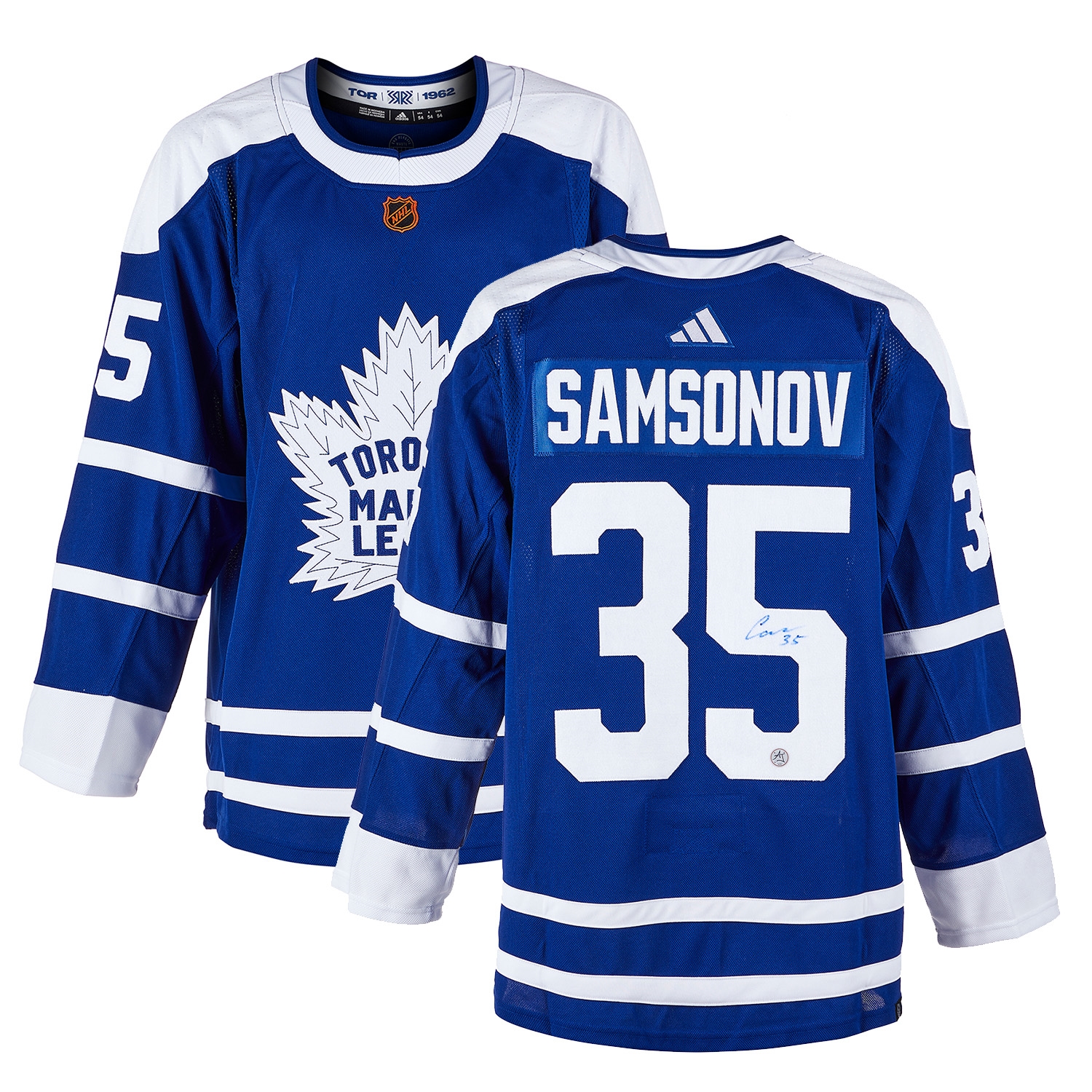 Ilya Samsonov Signed Toronto Maple Leafs Reverse Retro 2.0 adidas Jersey