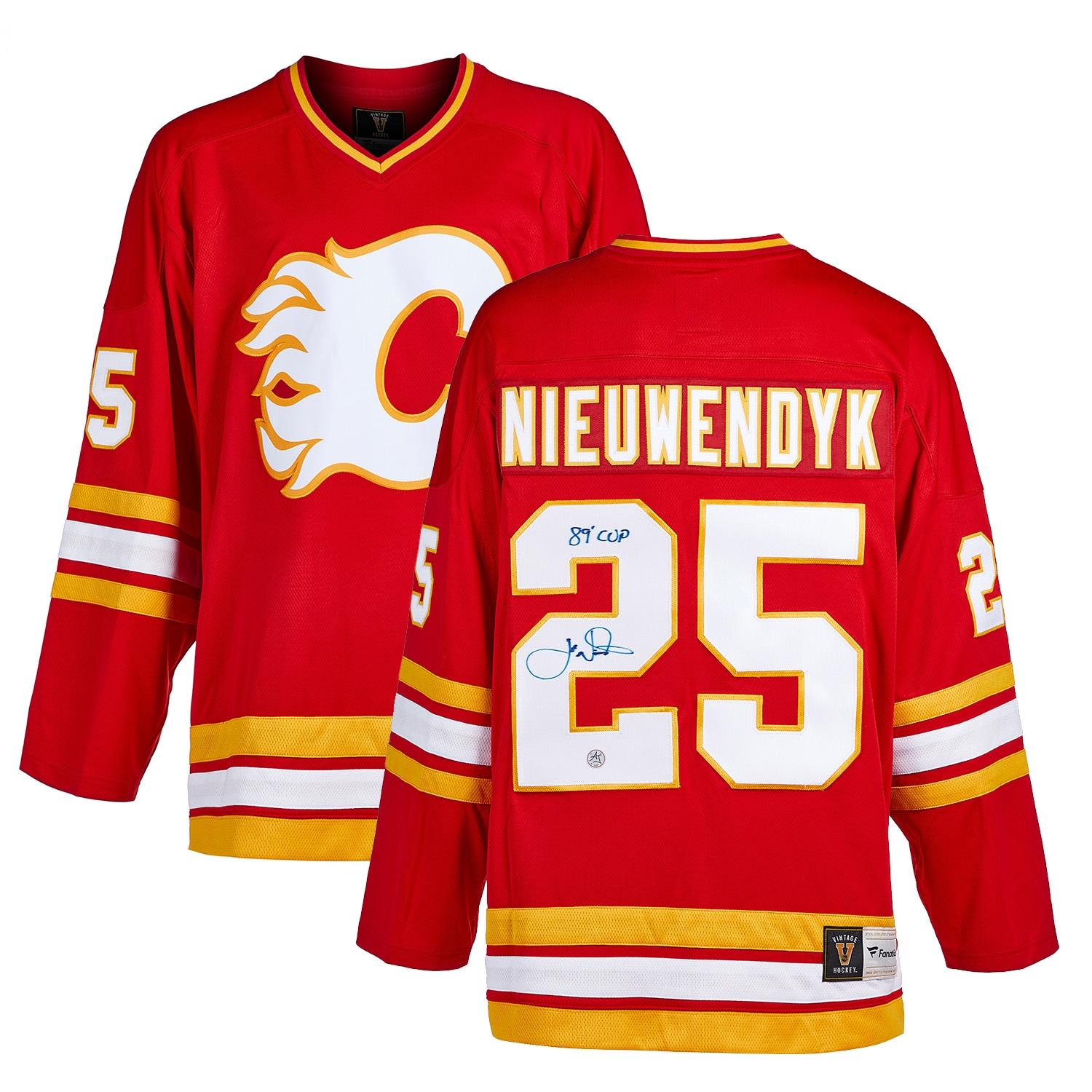 Joe Nieuwendyk Calgary Flames Signed Retro Fanatics Jersey