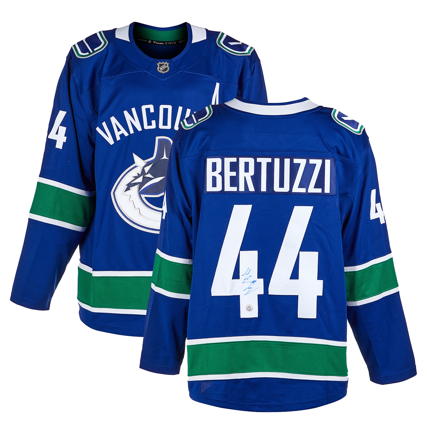 Todd Bertuzzi Autographed Vancouver Canucks Blue Fanatics Jersey