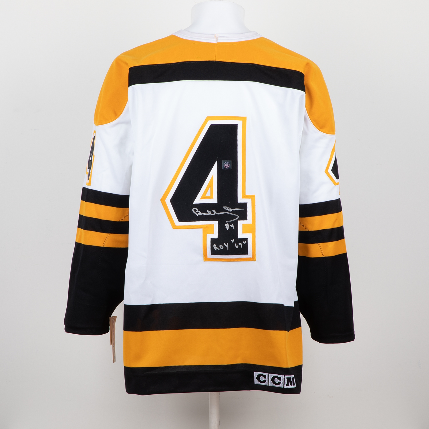 Bobby Orr Autographed Boston Bruins Vintage CCM Jersey with ROY-67 Note