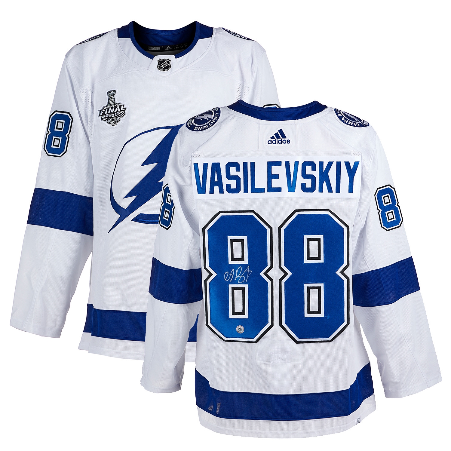 Andrei Vasilevskiy Signed Tampa Bay Lightning 2020 Stanley Cup adidas Jersey