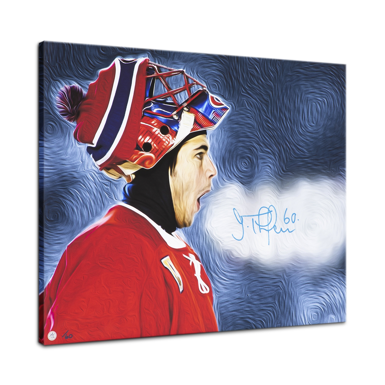Jose Theodore Signed Montreal Goalie Outdoor Game Breath 26x32 Art Canvas /60