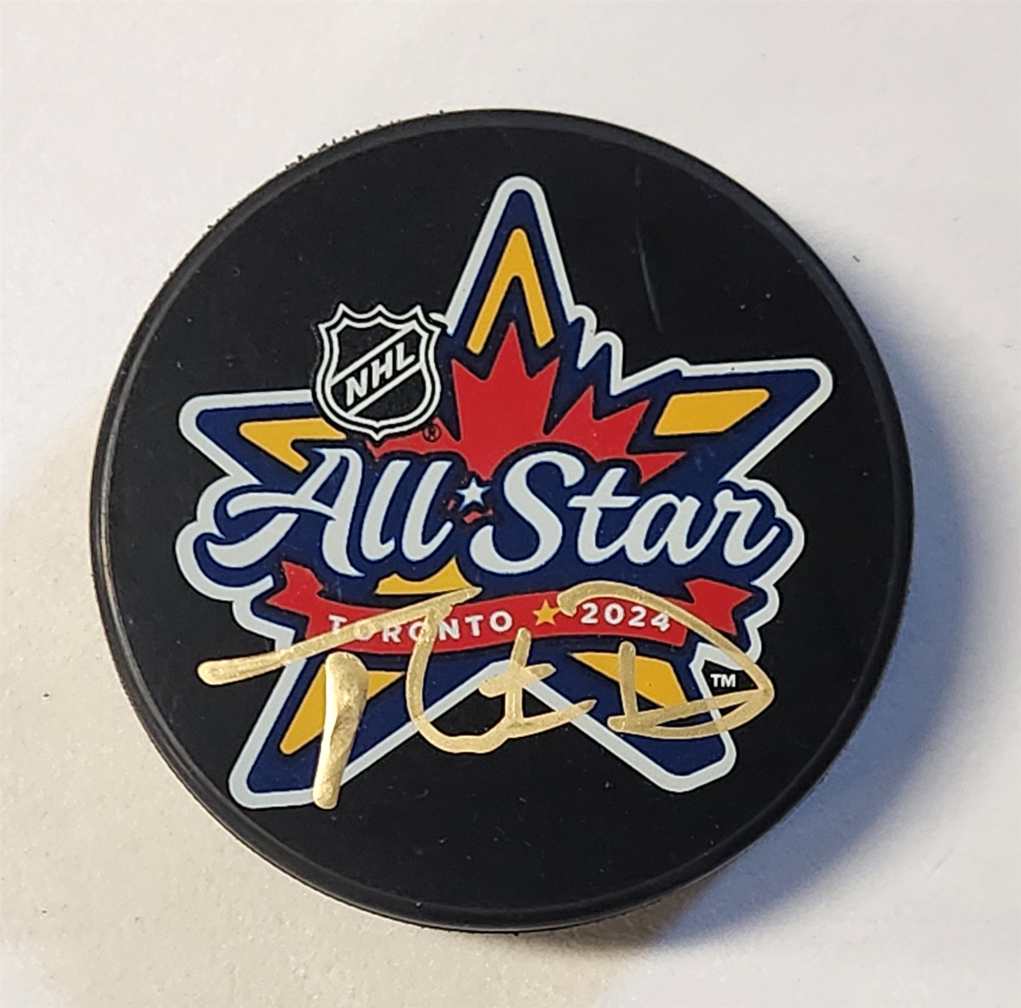 Thatcher Demko Autographed 2024 NHL All Star Game Hockey Puck