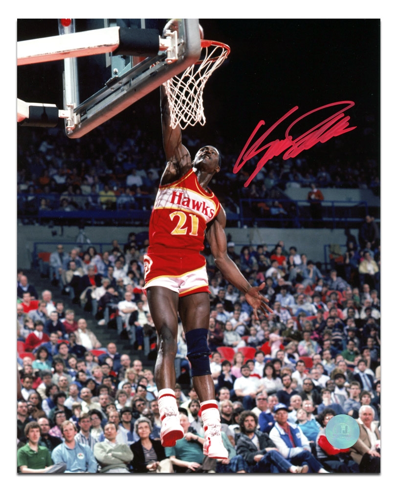Dominique Wilkins Atlanta Hawks Autographed Basketball 8x10 Photo